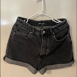 Zara Mom Fit Denim Shorts